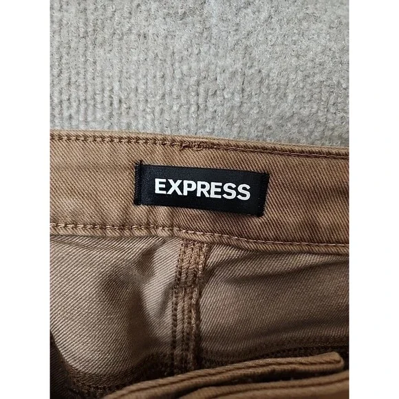 Express Rocco Slim Jeans Mens 34x34 Brown Hyper Stretch NEW